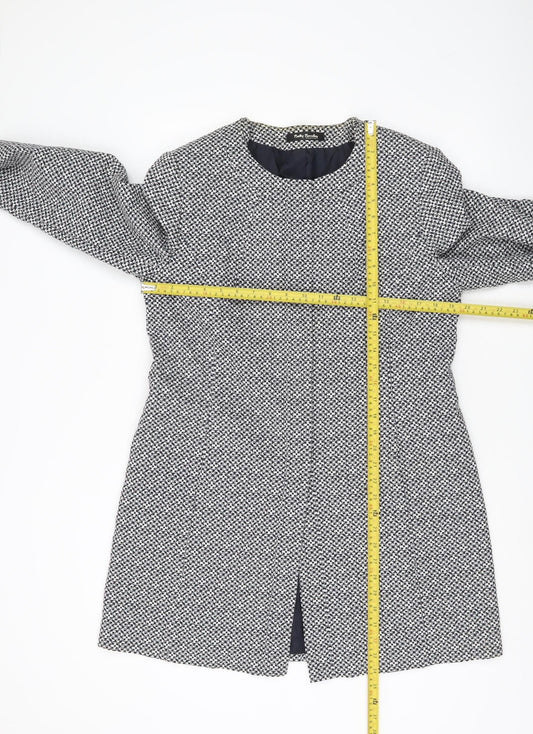 Betty Barclay Women’s Black Geometric Mid-Length Coat Size 14