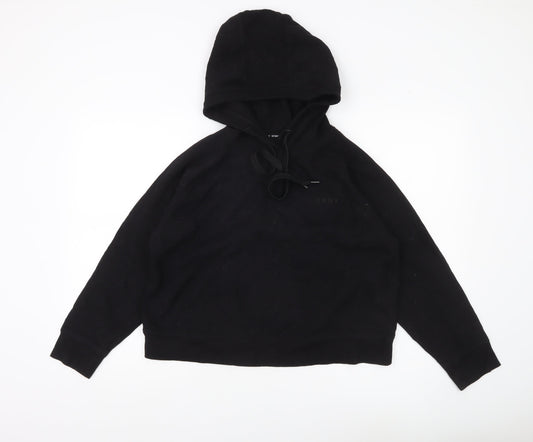 DKNY Women’s Black Hoodie Sweatshirt Medium Cotton Blend