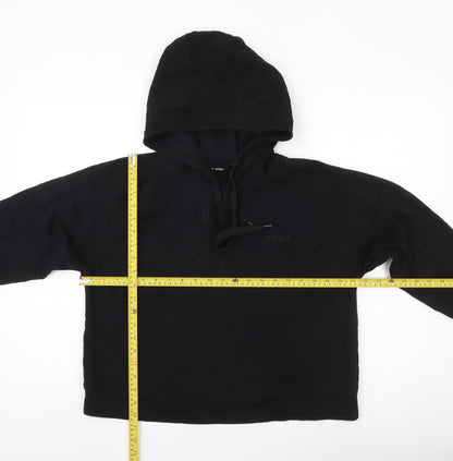 DKNY Women’s Black Hoodie Sweatshirt Medium Cotton Blend