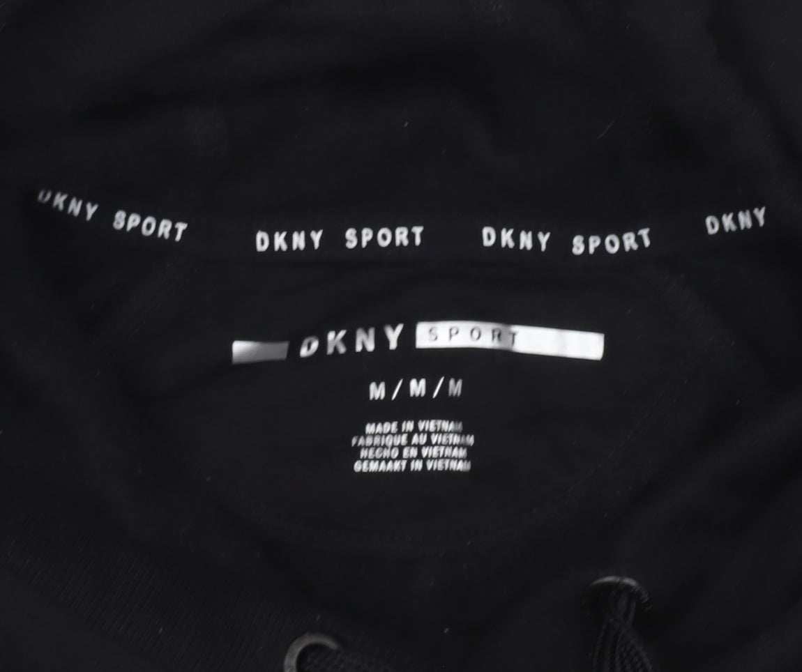 DKNY Women’s Black Hoodie Sweatshirt Medium Cotton Blend