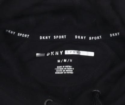DKNY Women’s Black Hoodie Sweatshirt Medium Cotton Blend