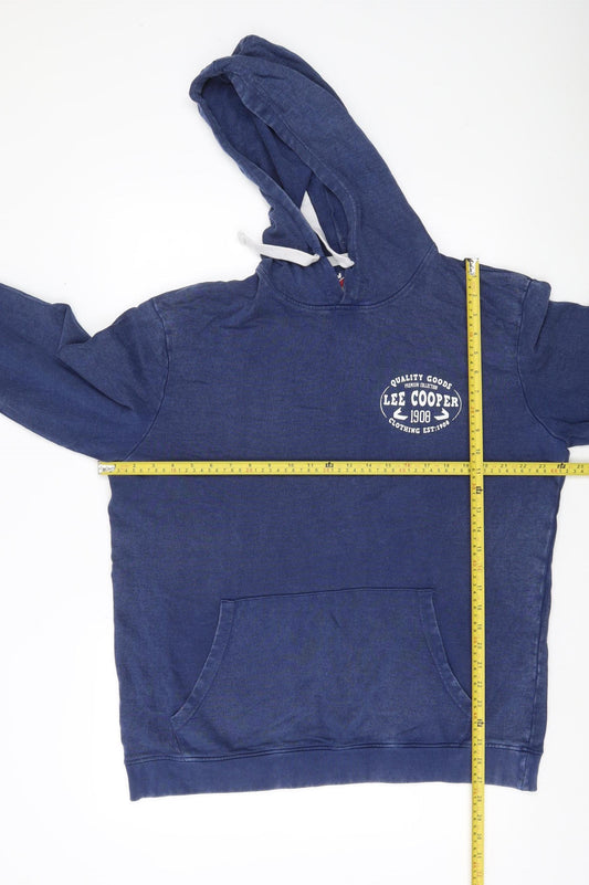 Mens UK Size XL Lee Cooper Blue Pullover Hoodie
