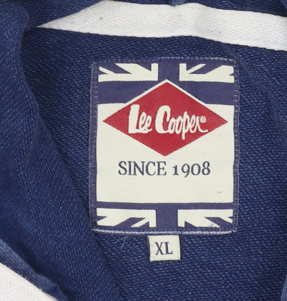 Mens UK Size XL Lee Cooper Blue Pullover Hoodie