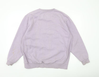 Superdry Womens Purple Crew Neck Sweatshirt Size UK 12 Cotton Blend
