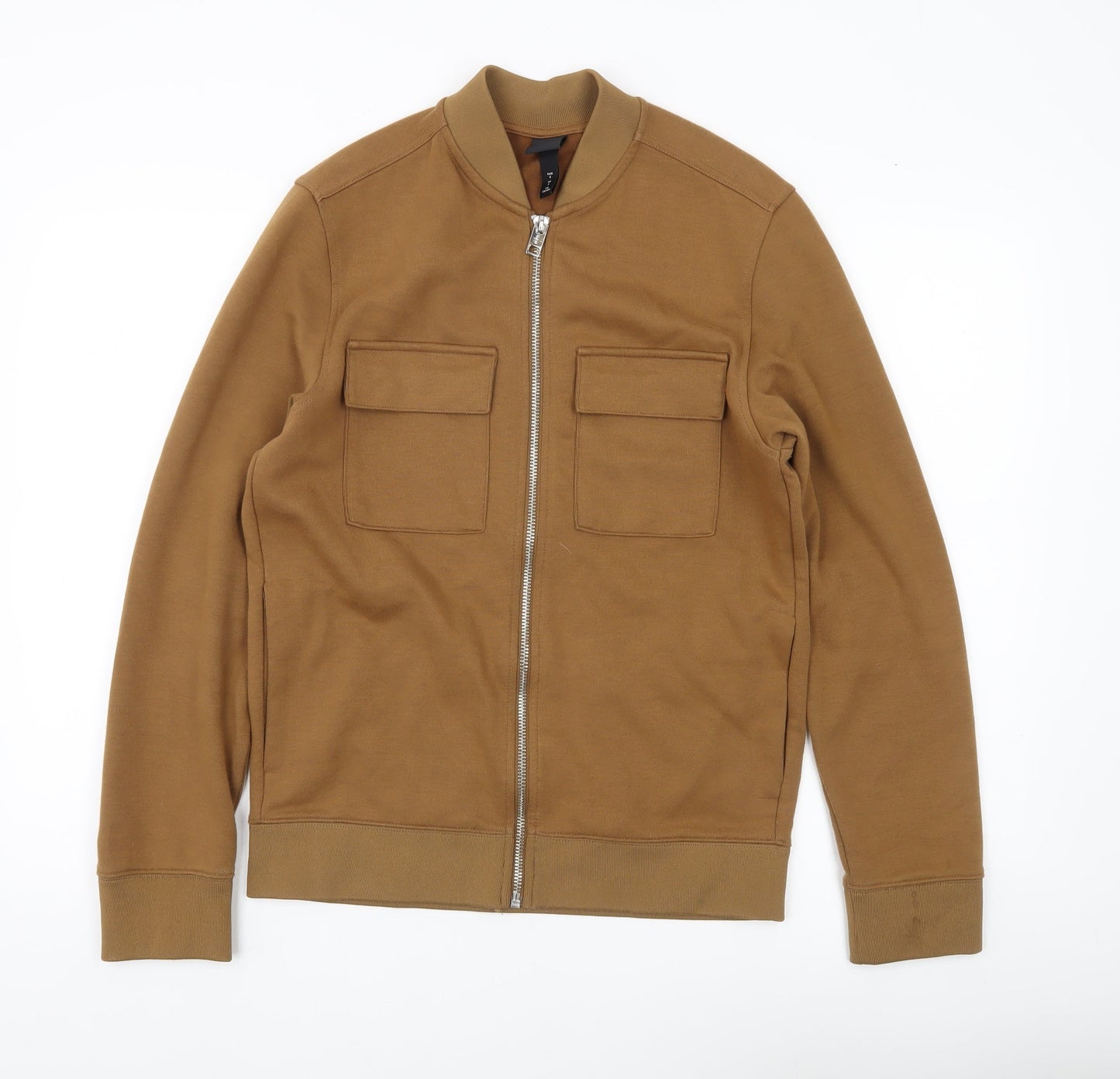 Mens UK Size S H&M Brown Bomber Jacket