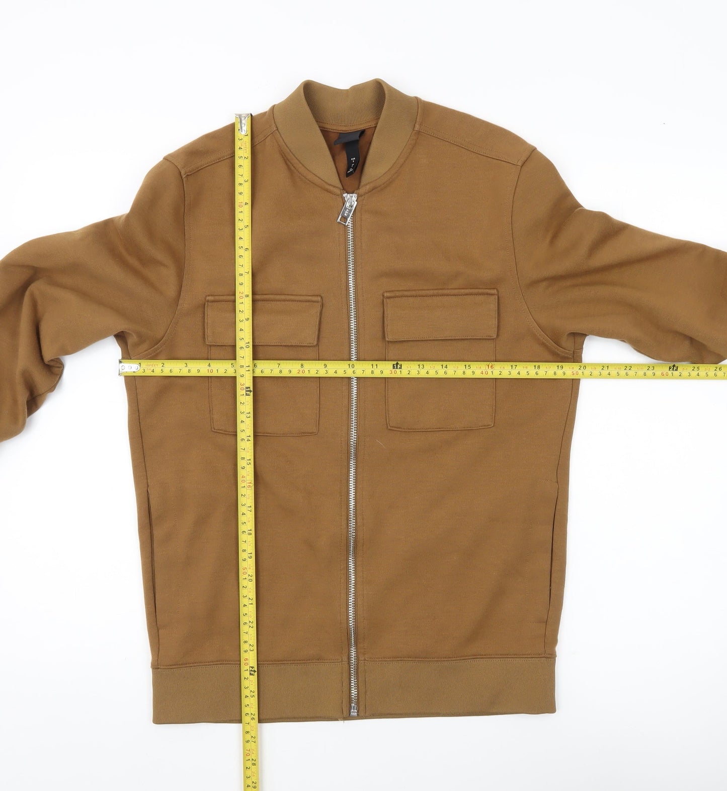Mens UK Size S H&M Brown Bomber Jacket