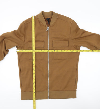 Mens UK Size S H&M Brown Bomber Jacket