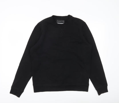 Mens UK Size M Red Herring Black Pullover Sweatshirt