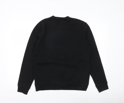 Mens UK Size M Red Herring Black Pullover Sweatshirt