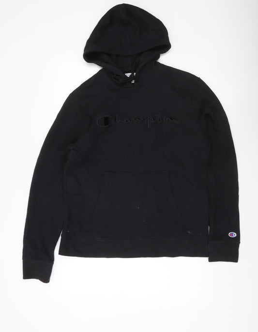 Mens UK Size M Champion Black Pullover Hoodie