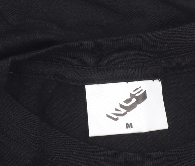 NSS Mens Black Medium Graphic Print Crew Neck T-Shirt