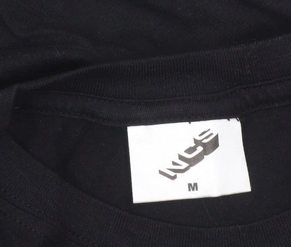 NSS Mens Black Medium Graphic Print Crew Neck T-Shirt