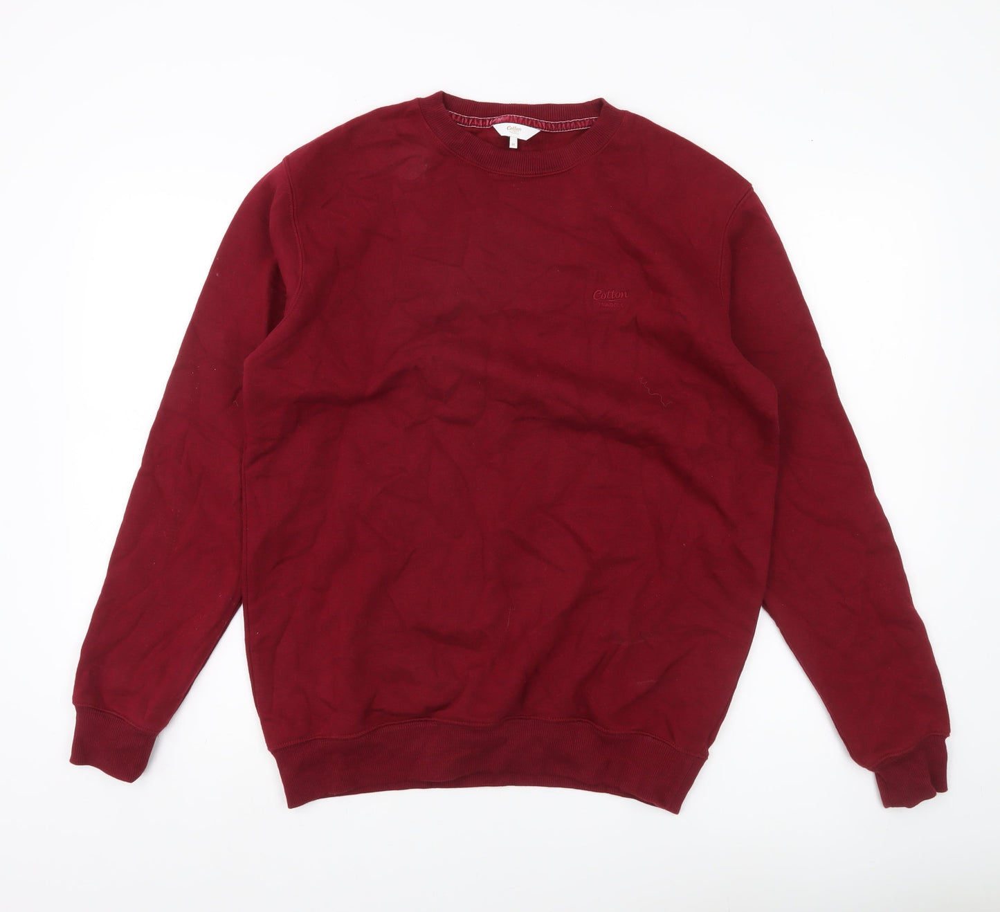 Mens UK Size M Cotton Traders Red Pullover Sweatshirt