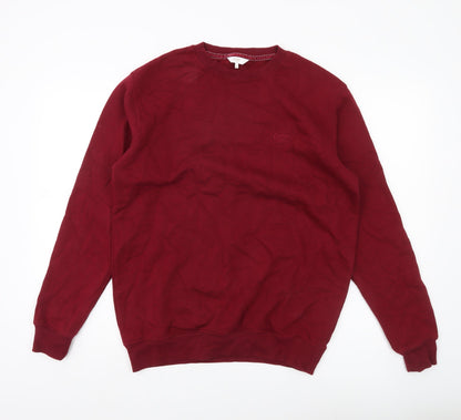 Mens UK Size M Cotton Traders Red Pullover Sweatshirt