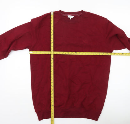 Mens UK Size M Cotton Traders Red Pullover Sweatshirt