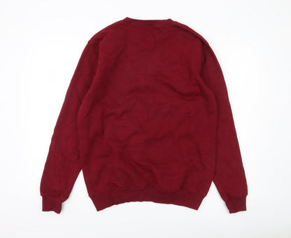 Mens UK Size M Cotton Traders Red Pullover Sweatshirt