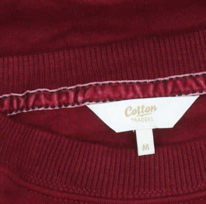Mens UK Size M Cotton Traders Red Pullover Sweatshirt