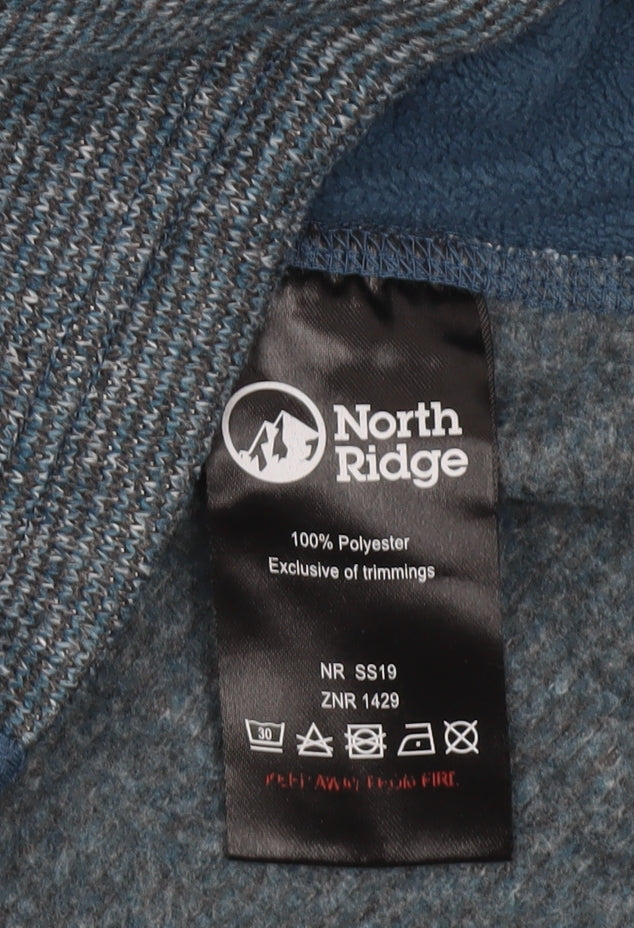 Mens UK Size XS North Ridge Blue Full Zip Hoodie