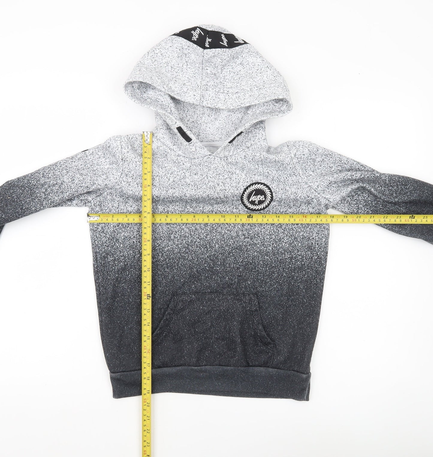 Hype Boys Grey Logo Pullover Hoodie 11-12 Years Regular Fit