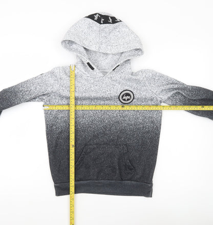 Hype Boys Grey Logo Pullover Hoodie 11-12 Years Regular Fit