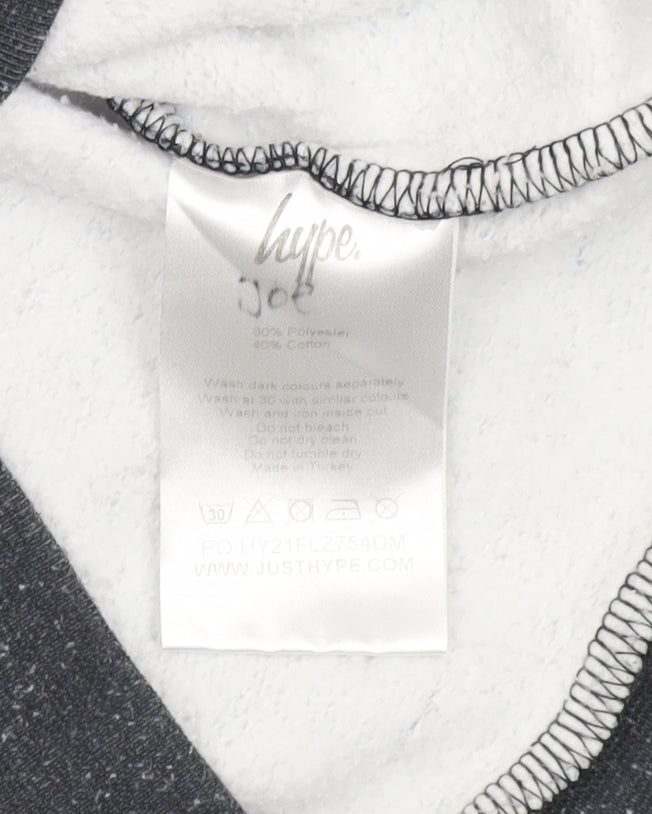 Hype Boys Grey Logo Pullover Hoodie 11-12 Years Regular Fit