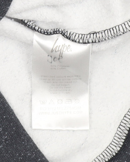 Hype Boys Grey Logo Pullover Hoodie 11-12 Years Regular Fit