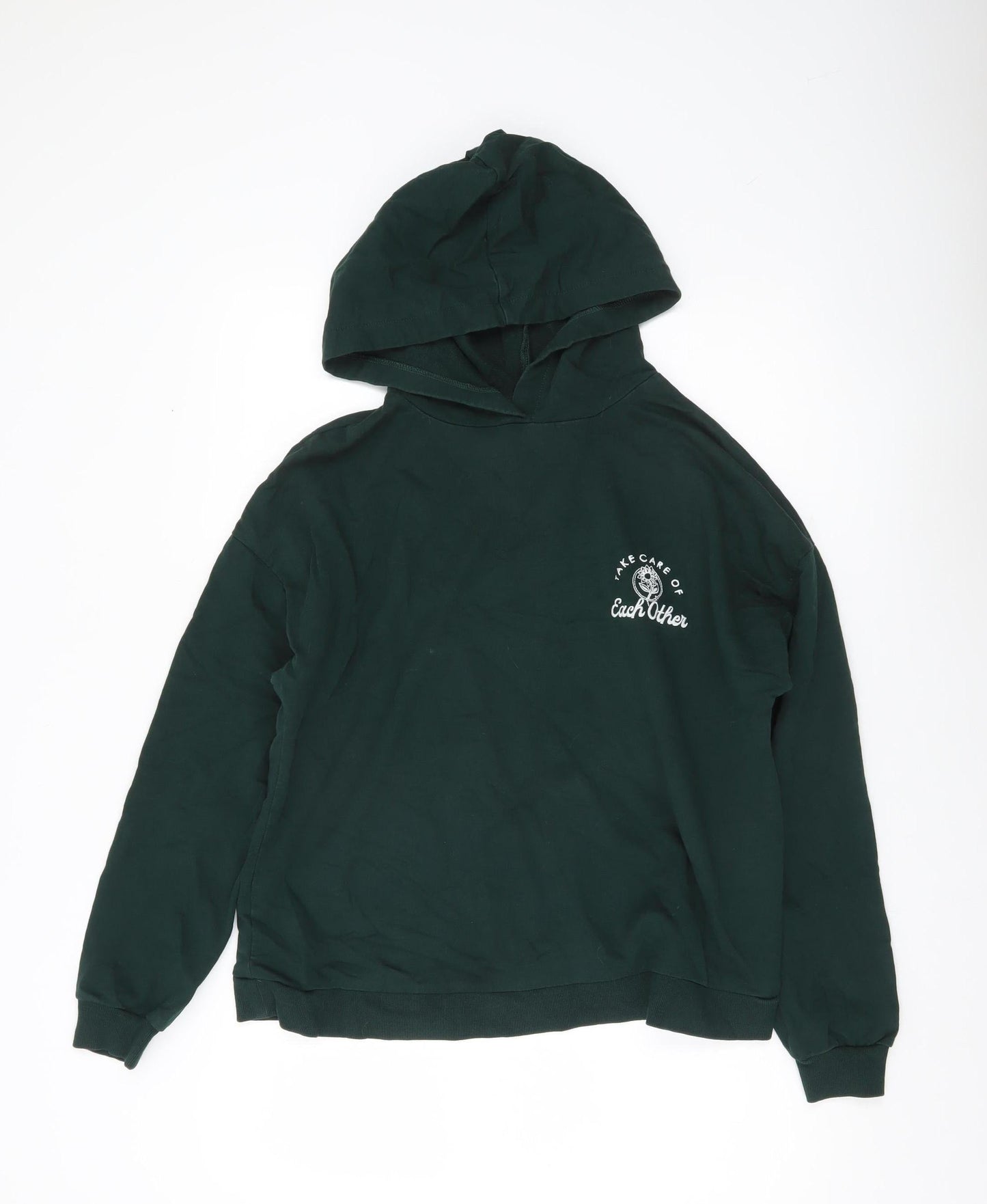 Womens UK Size 12 ASOS Design Green Pullover Hoodie