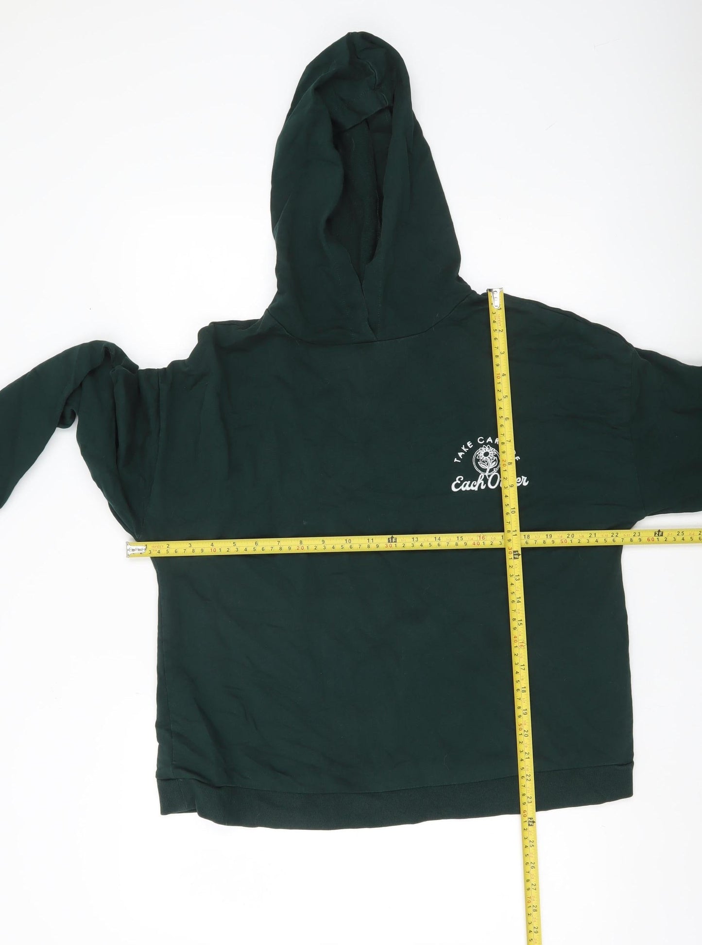 Womens UK Size 12 ASOS Design Green Pullover Hoodie