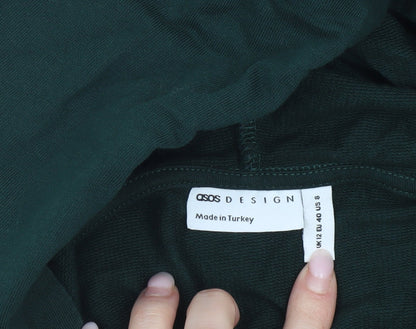 Womens UK Size 12 ASOS Design Green Pullover Hoodie