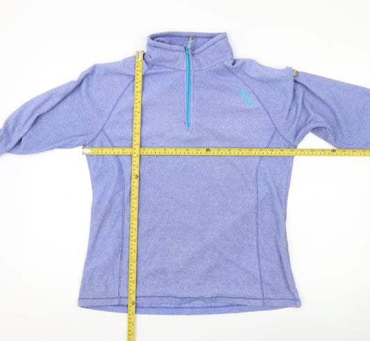 Regatta Womens Blue 1/4 Zip Sweatshirt UK 14 Polyester Outdoor Top