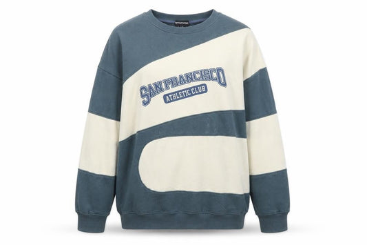 PrettyLittleThing Women’s Blue Beige Pullover Sweatshirt UK 10