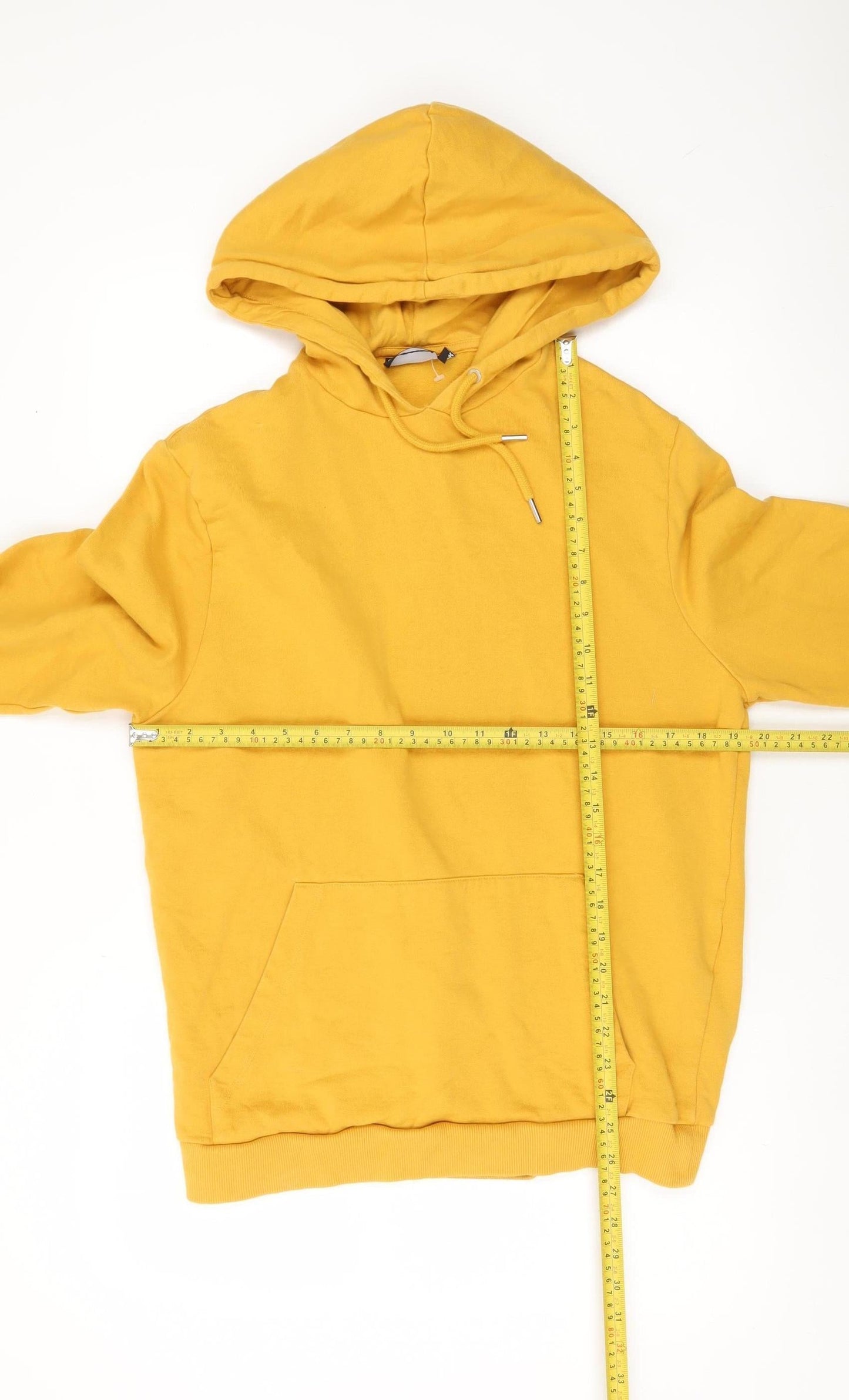 Mens UK Size M ASOS Yellow Pullover Hoodie