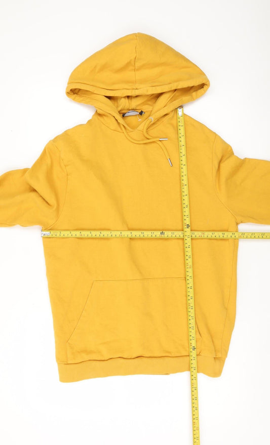 Mens UK Size M ASOS Yellow Pullover Hoodie