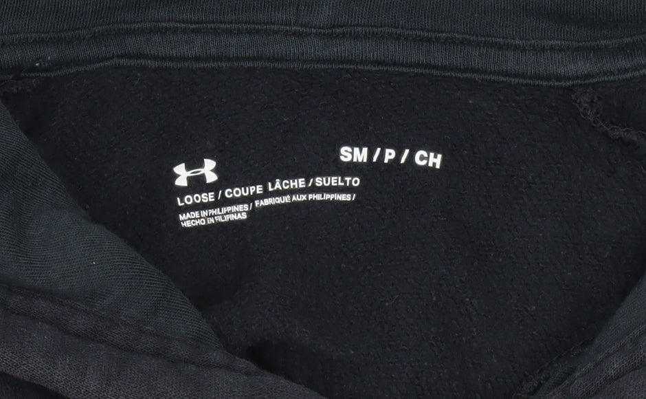 Under Armour Men’s Black Pullover Hoodie Size S Relaxed Fit
