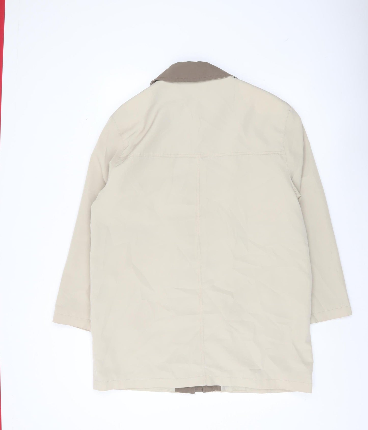 Classics First Avenue Womens Beige Coat Size 14 Lined Overcoat