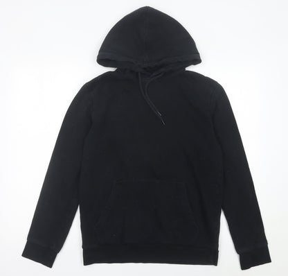 Topman Men’s Black Pullover Hoodie XS Classic Fit Cotton
