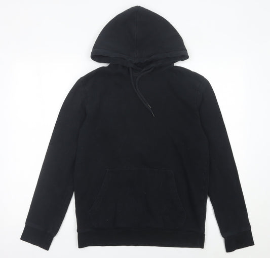 Topman Men’s Black Pullover Hoodie XS Classic Fit Cotton