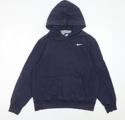 Nike Boys Blue Pullover Hoodie XL 13-14 Years Fleece Sweatshirt