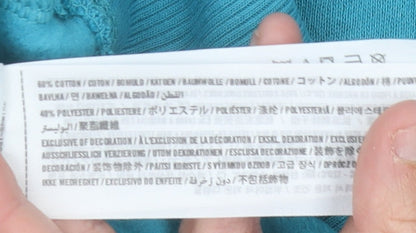 Hollister Womens Blue Hoodie Sweatshirt Small Full Zip Cotton Blend