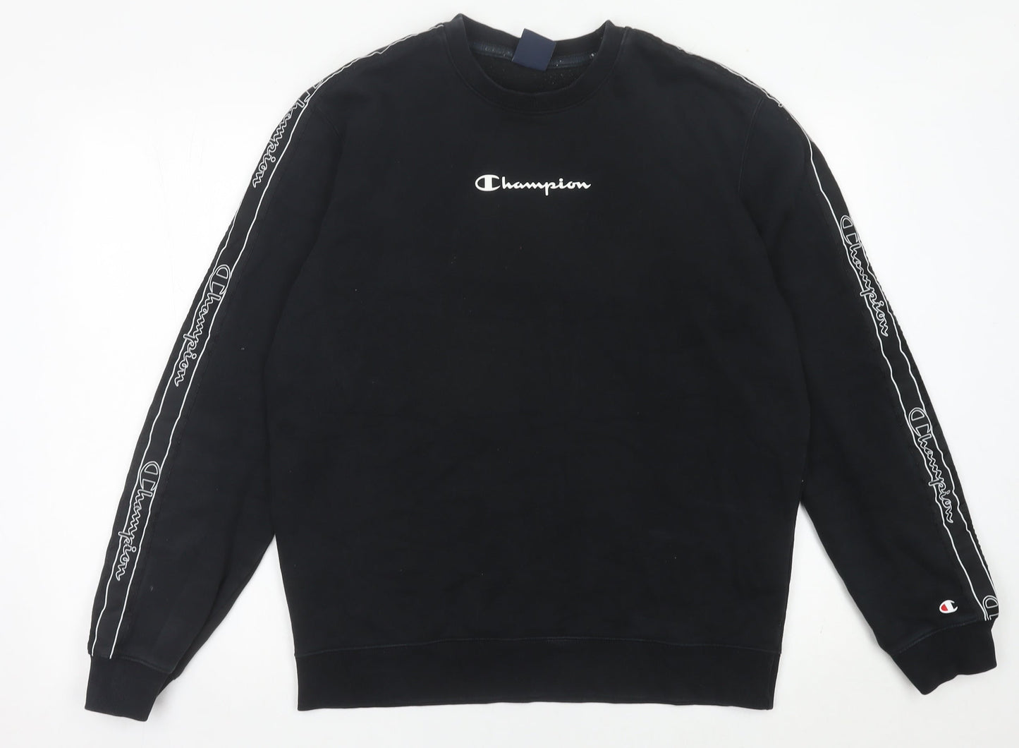 Mens UK Size L Champion Black Pullover Sweatshirt