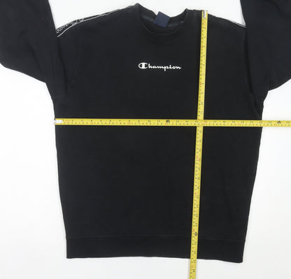 Mens UK Size L Champion Black Pullover Sweatshirt