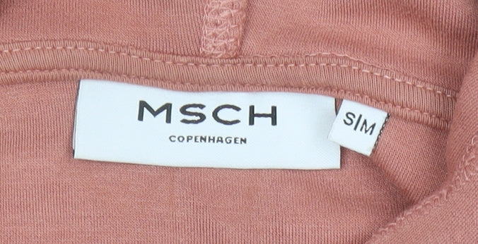 Womens UK Size S MSCH Copenhagen Pink Pullover Hoodie