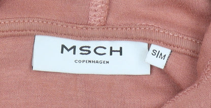 Womens UK Size S MSCH Copenhagen Pink Pullover Hoodie