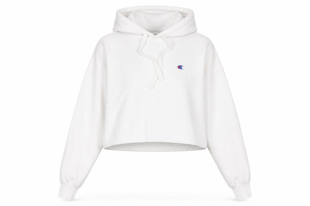 Womens UK Size XS Champion White Pullover Hoodie