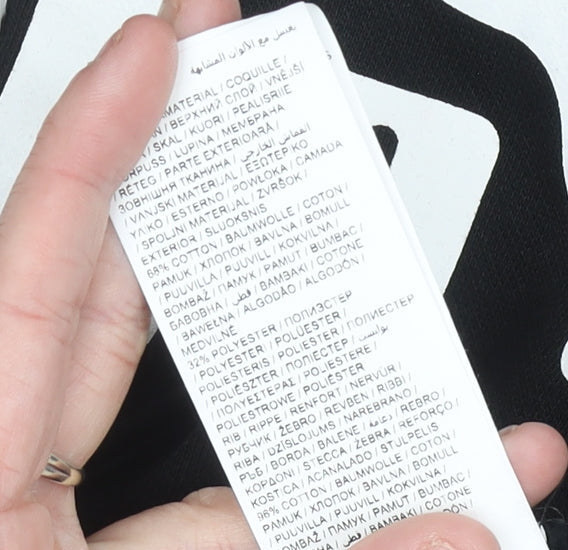 Puma Womens Black Full Zip Hoodie Size 12 Logo Sportswear