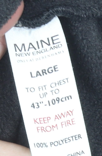 Mens UK Size L Maine New England Black Pullover Sweatshirt