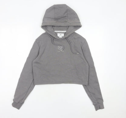 Pink Soda Women’s Grey Hoodie UK 8 Hooded Pullover Sweatshirt