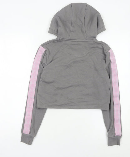 Pink Soda Women’s Grey Hoodie UK 8 Hooded Pullover Sweatshirt