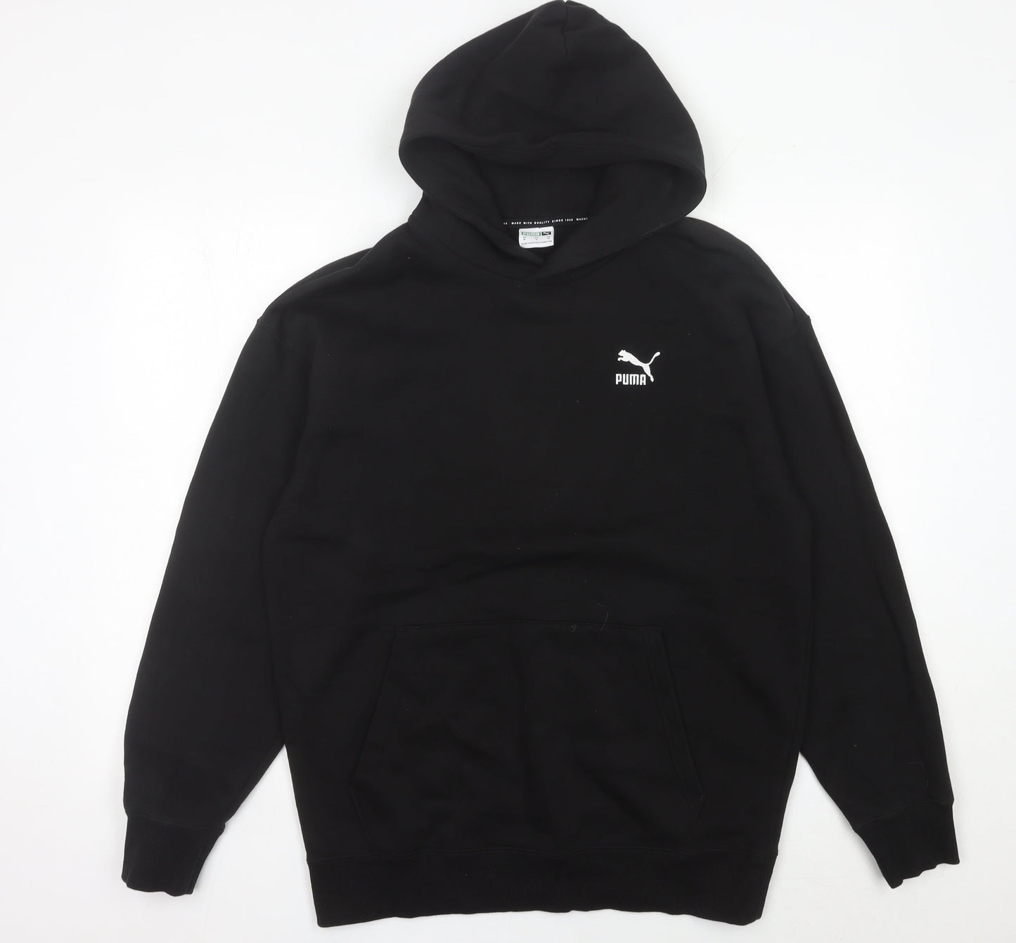 Mens UK Size M PUMA Black Pullover Hoodie