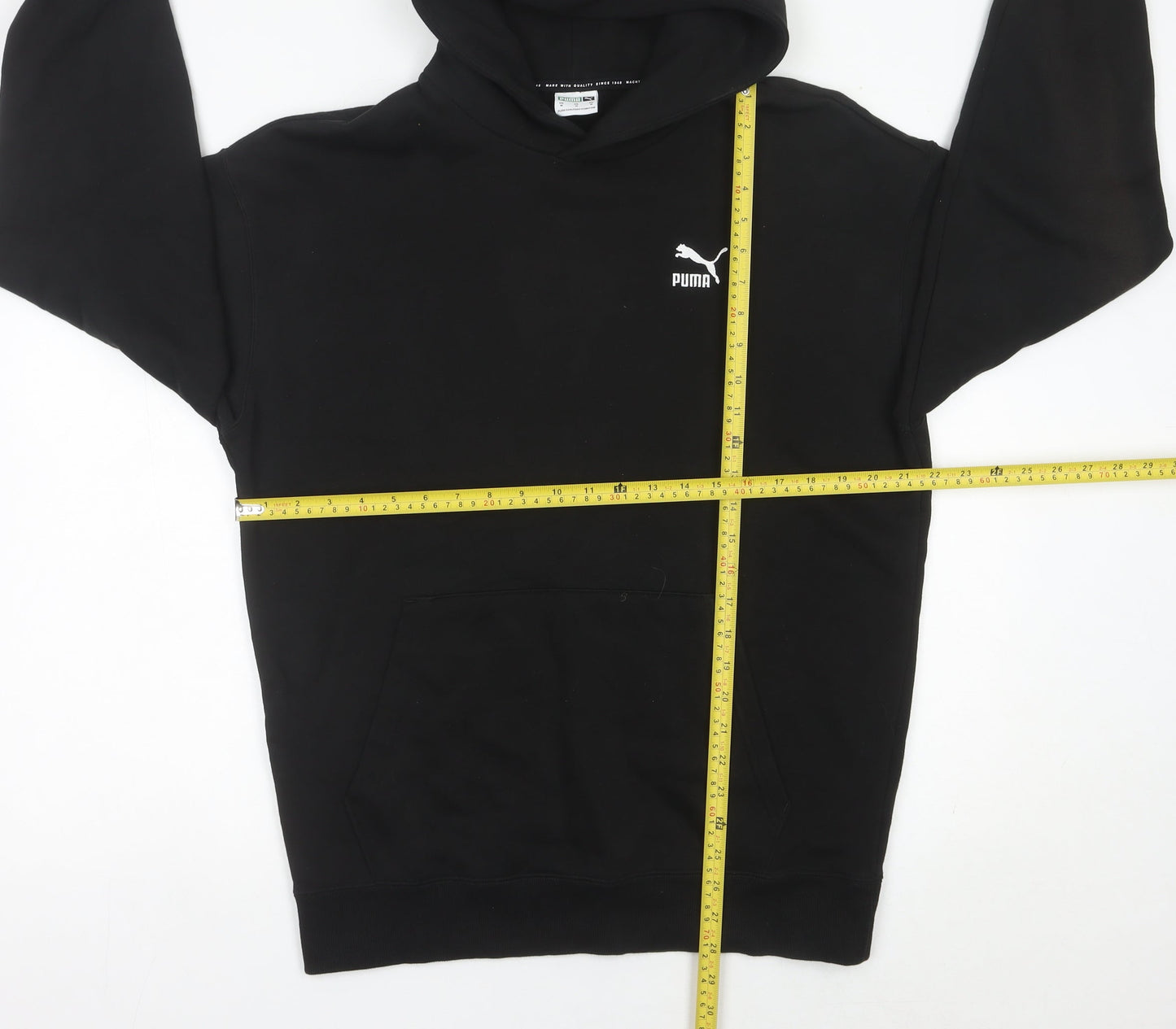 Mens UK Size M PUMA Black Pullover Hoodie